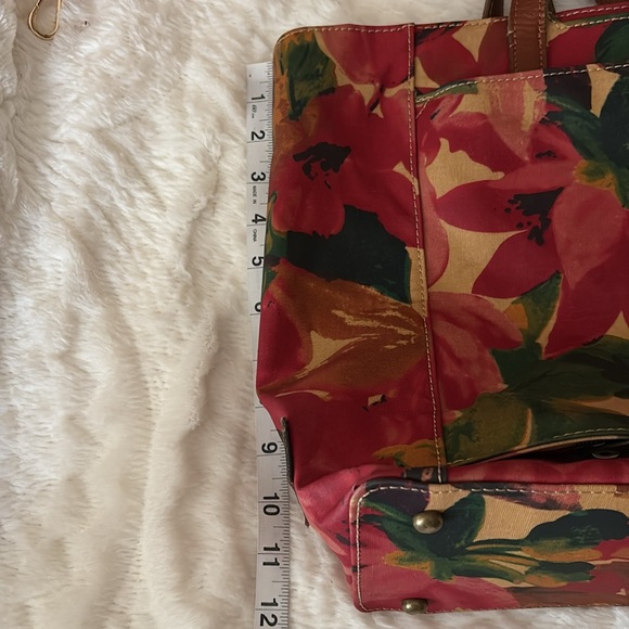 Patricia Nash Silvi Travel Tote Patina Coated Canvas Spring Multi print - Picture 12 of 16